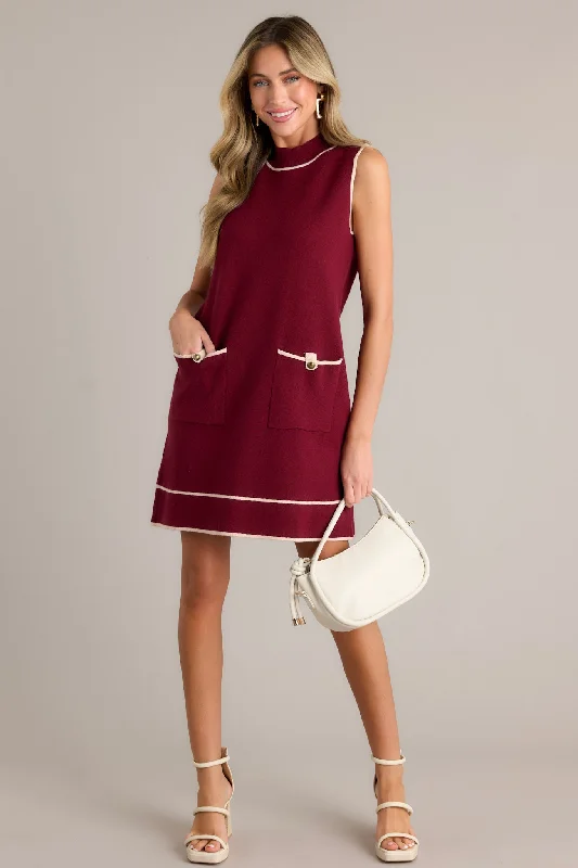 Mini dresses with puff sleeves for a vintage lookTimeless Tapestry Burgundy Sleeveless Mini Dress Mini dresses with puff sleeves for a vintage lookTimeless Tapestry Burgundy Sleeveless Mini Dress