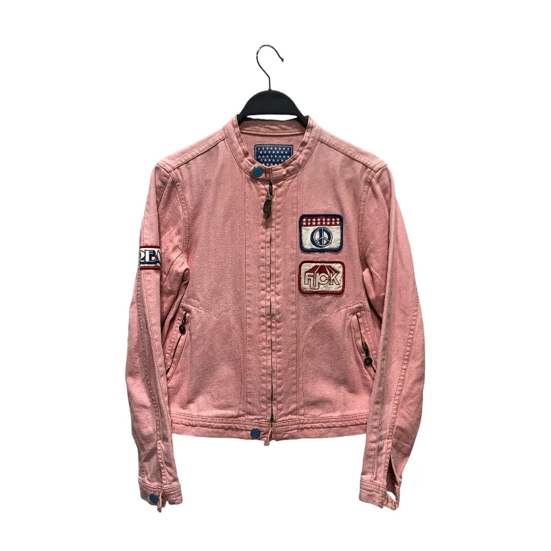 Women's reversible down coats with two - tone designs for versatile stylingHYSTERIC GLAMOUR/Jacket/Cotton/PNK/FREAKY / FUCK PATCHES Women's reversible down coats with two - tone designs for versatile stylingHYSTERIC GLAMOUR/Jacket/Cotton/PNK/FREAKY / FUCK PATCHES