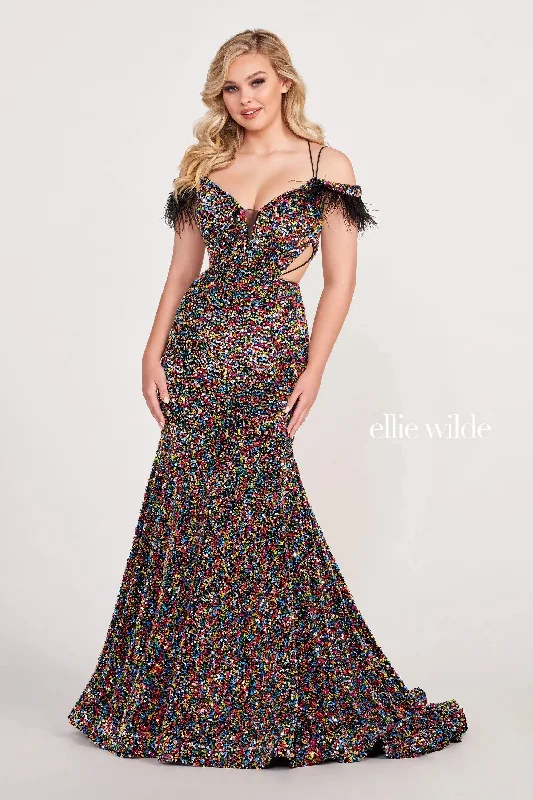 Shift Women Dress with a Simple and Classic Design for Everyday WearEllie Wilde EW34017 Detachable Sleeve Long Formal Mermaid Prom Dress Shift Women Dress with a Simple and Classic Design for Everyday WearEllie Wilde EW34017 Detachable Sleeve Long Formal Mermaid Prom Dress