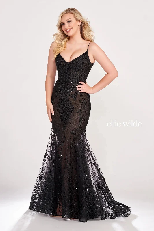 Ruffled Women Dress with Multiple Layers for a Playful and Girly StyleEllie Wilde EW34030 Prom Glitter Mermaid Formal Evening Dress Ruffled Women Dress with Multiple Layers for a Playful and Girly StyleEllie Wilde EW34030 Prom Glitter Mermaid Formal Evening Dress