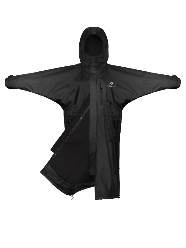 Mid - length women's down coats in a slim fit for a modern and sleek appearanceEvolution Women's | Thin Fleece | Fixed Hood | Black/Black Mid - length women's down coats in a slim fit for a modern and sleek appearanceEvolution Women's | Thin Fleece | Fixed Hood | Black/Black