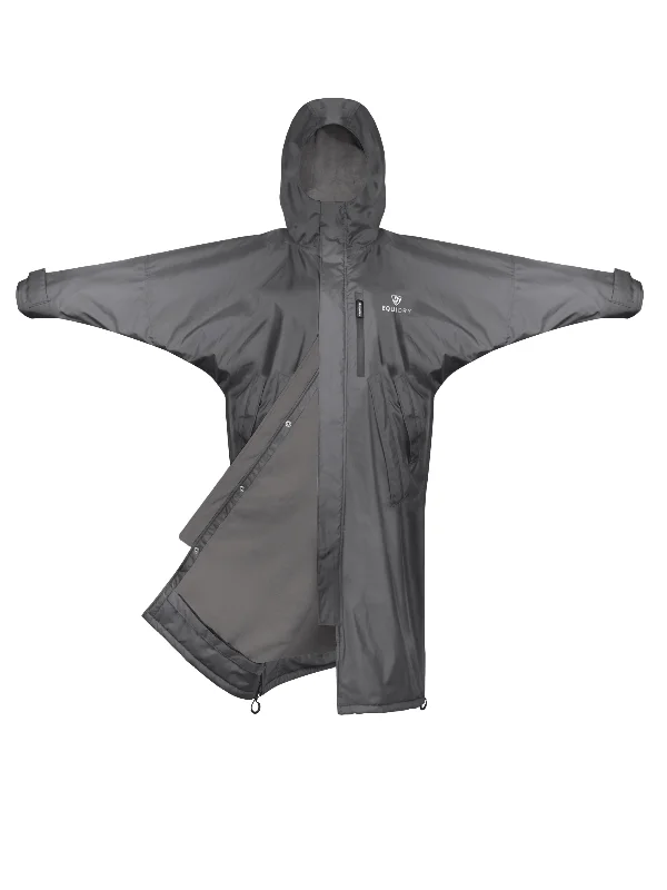 Mid - length women's down coats in a slim fit for a modern and sleek appearanceEvolution Women's | Thin Fleece | Fixed Hood | Charcoal/Grey Mid - length women's down coats in a slim fit for a modern and sleek appearanceEvolution Women's | Thin Fleece | Fixed Hood | Charcoal/Grey