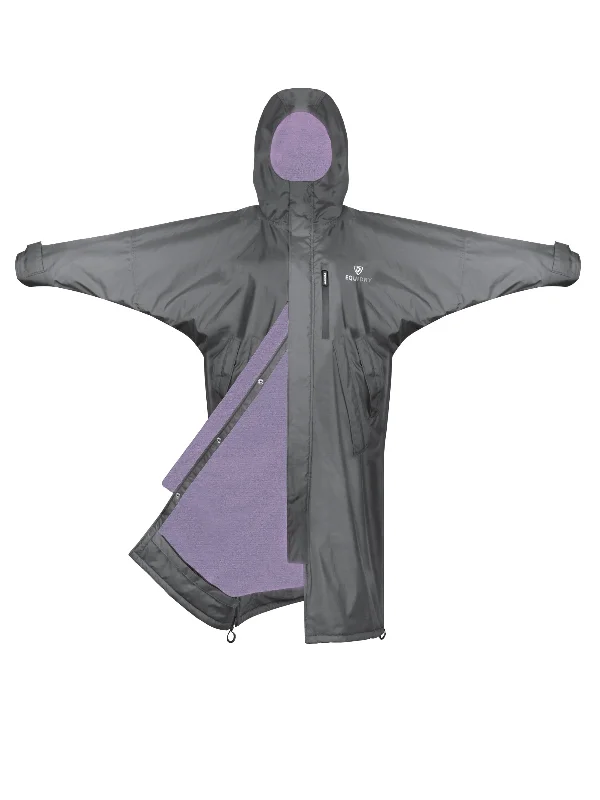 Women's longline double - breasted camel coats for a sophisticated lookEvolution Women's | Thin Fleece | Fixed Hood | Charcoal/Lilac Women's longline double - breasted camel coats for a sophisticated lookEvolution Women's | Thin Fleece | Fixed Hood | Charcoal/Lilac