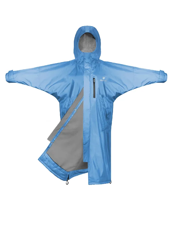 Long women's mac coats in a lightweight fabric for spring showersEvolution Women's | Thin Fleece | Fixed Hood | Sky Blue Long women's mac coats in a lightweight fabric for spring showersEvolution Women's | Thin Fleece | Fixed Hood | Sky Blue