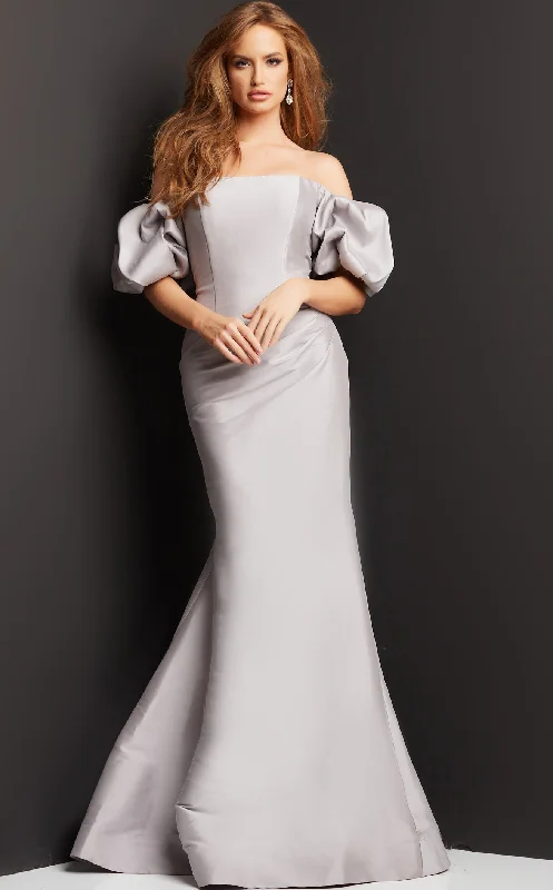 Long - train formal dresses in chiffon for a dramatic prom entranceJovani 08361 Dress