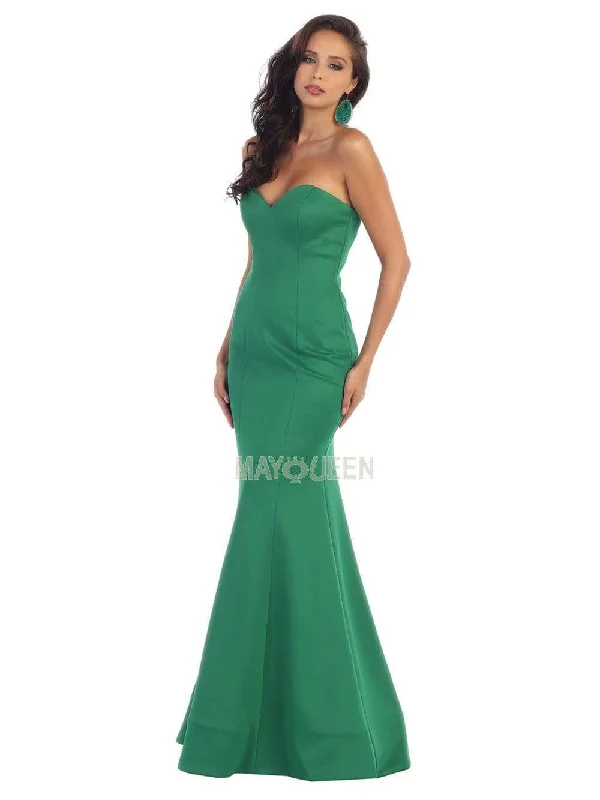 Formal dresses with wrap - around styles and beaded belts for a customized fitMay Queen - RQ7305 Strapless Sweetheart Trumpet Gown Formal dresses with wrap - around styles and beaded belts for a customized fitMay Queen - RQ7305 Strapless Sweetheart Trumpet Gown