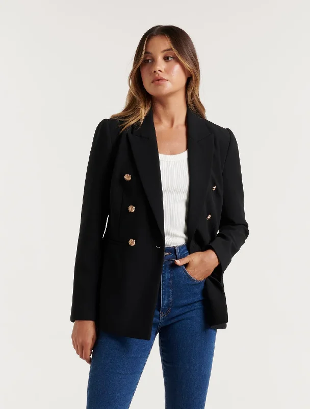 Women's waterproof parka coats with multiple pockets for practicalityMilly Button Blazer Women's waterproof parka coats with multiple pockets for practicalityMilly Button Blazer