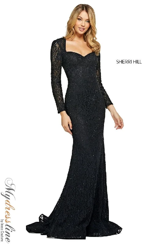 Formal dresses with tassel - adorned belts and tiered skirts for a stylish and festive formal eventSherri Hill 53682 Formal dresses with tassel - adorned belts and tiered skirts for a stylish and festive formal eventSherri Hill 53682