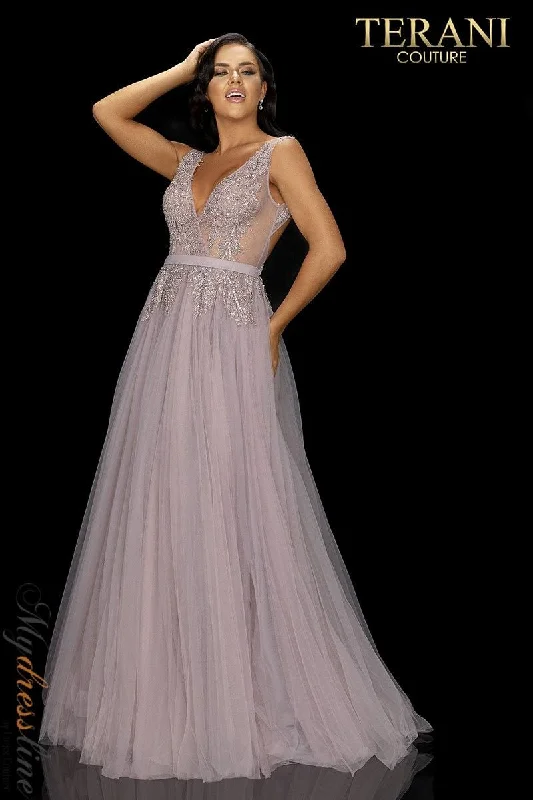 Formal dresses with abstract print panels and rhinestone embellishments for a unique formal eventTerani Couture 2011P1109 Formal dresses with abstract print panels and rhinestone embellishments for a unique formal eventTerani Couture 2011P1109