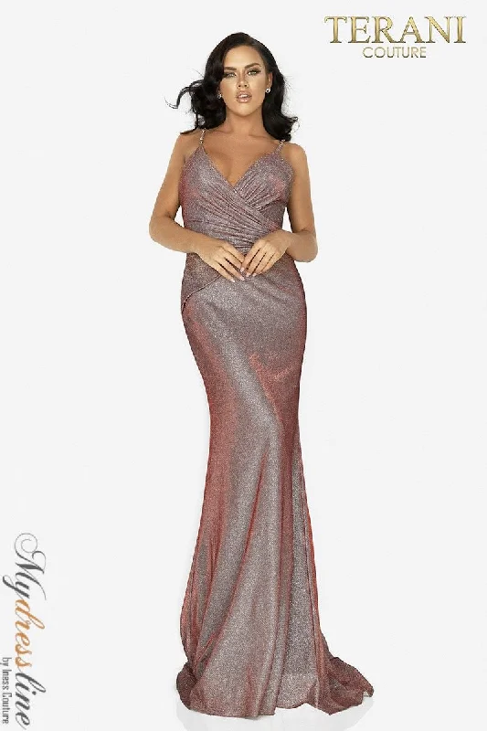 Formal dresses with gathered bodices and wide - leg skirts for a comfortable and stylish silhouetteTerani Couture 2011P1117 Formal dresses with gathered bodices and wide - leg skirts for a comfortable and stylish silhouetteTerani Couture 2011P1117