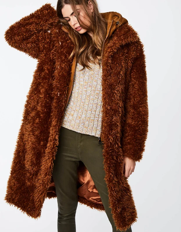 Shearling - lined women's leather coats for ultimate warmth and luxuryUNREAL SHAGGY FUR DOUBLE UP COAT Shearling - lined women's leather coats for ultimate warmth and luxuryUNREAL SHAGGY FUR DOUBLE UP COAT