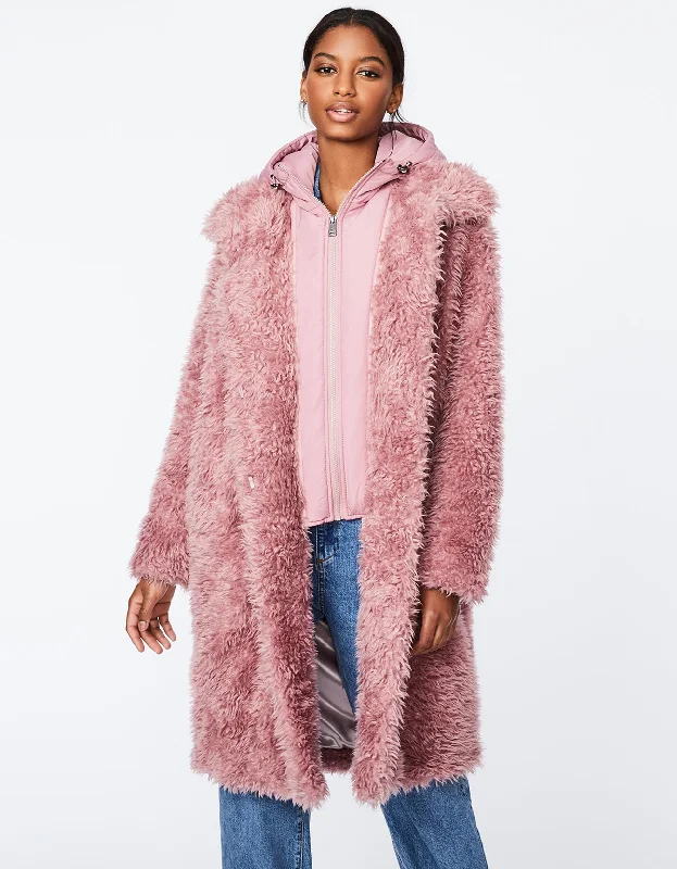 Water - resistant women's trench coats with adjustable cuffs for rainy daysUNREAL SHAGGY FUR DOUBLE UP COAT Water - resistant women's trench coats with adjustable cuffs for rainy daysUNREAL SHAGGY FUR DOUBLE UP COAT