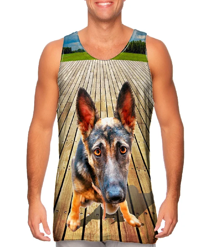 Plus Size Women's Glitter - Trimmed Tank Tops for Party NightsHilarious German Shepherd Plus Size Women's Glitter - Trimmed Tank Tops for Party NightsHilarious German Shepherd