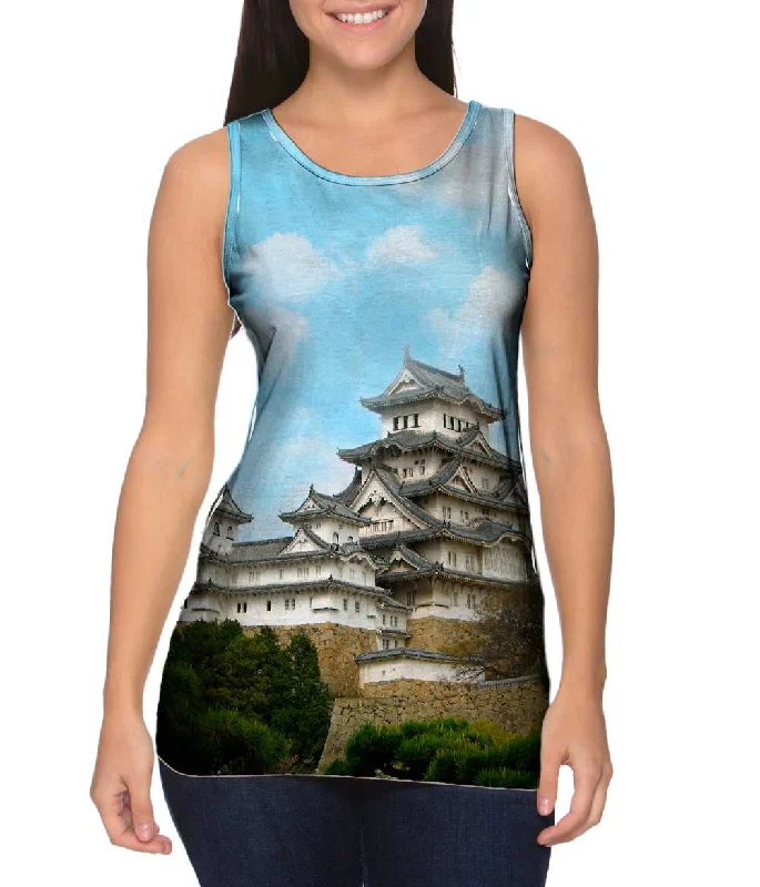 Plus Size Women's Criss - Cross Back Tank Tops in Neon ColorsHimeji Castle Japan