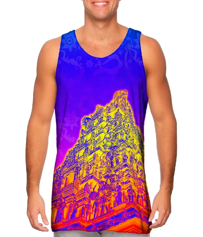 Women's Cropped Tank Tops with Vintage Band LogosHindu Gods Hierarchy Trippy