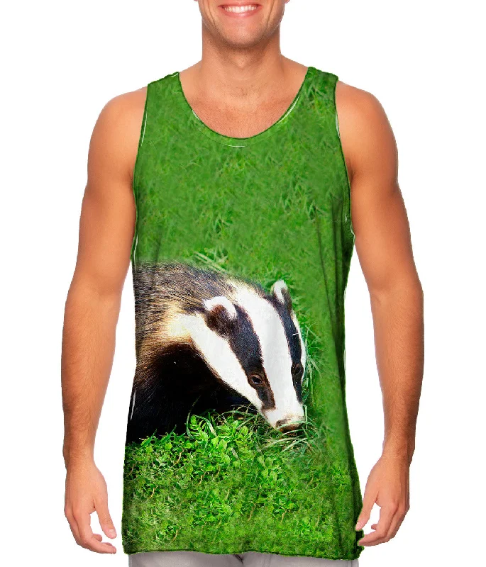 Scoop Neck Women's Linen Blend Tank Tops for SummerHoney Badger Fun