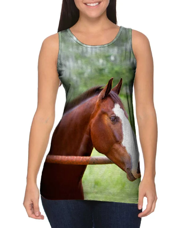 Women's Longline Tank Tops with Abstract PrintsHorse At Rest