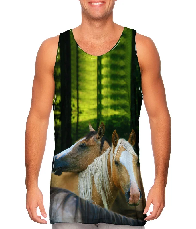 Plus Size Women's Embroidered Tank Tops in Boho StylesHorse Herd