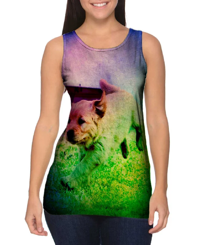 Square Neck Women's Organic Cotton Tank Tops in Earth TonesHouse Run Puppy