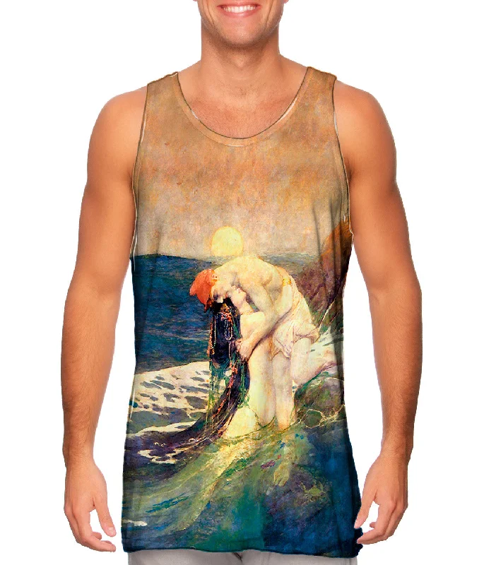 Plus Size Women's Side - Slit Tank Tops in Metallic ShadesHoward Pyle - "The Mermaid" (1910) Plus Size Women's Side - Slit Tank Tops in Metallic ShadesHoward Pyle - "The Mermaid" (1910)