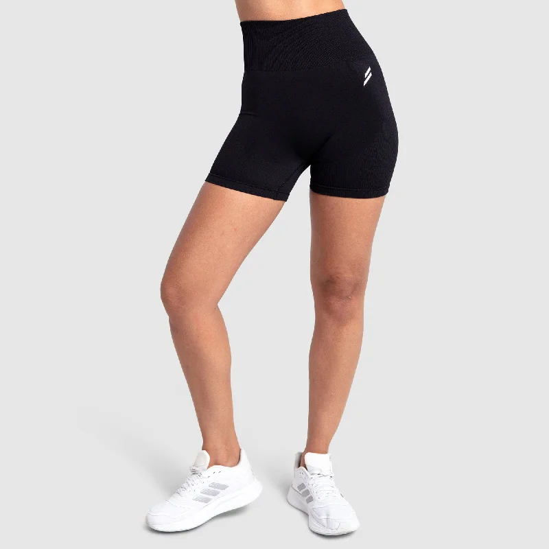 Tie - Waist Women Shorts for a Customizable FitImpact Seamless Shorts - Jet Black
