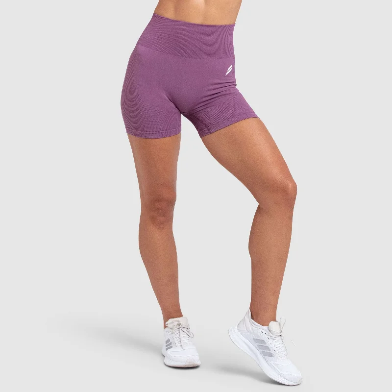 Leather Look Women Shorts for an Edgy and Chic StyleImpact Solid Shorts - Mauve Purple Leather Look Women Shorts for an Edgy and Chic StyleImpact Solid Shorts - Mauve Purple