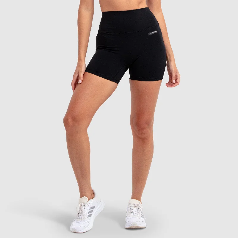 Belted Women Shorts to Enhance the WaistlineMotionSoft Shorts - Black