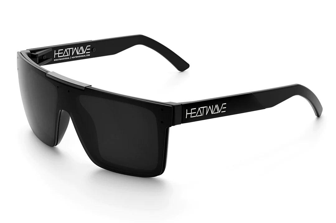 Quatro Sunglasses: Black Metal Customs Black Lens