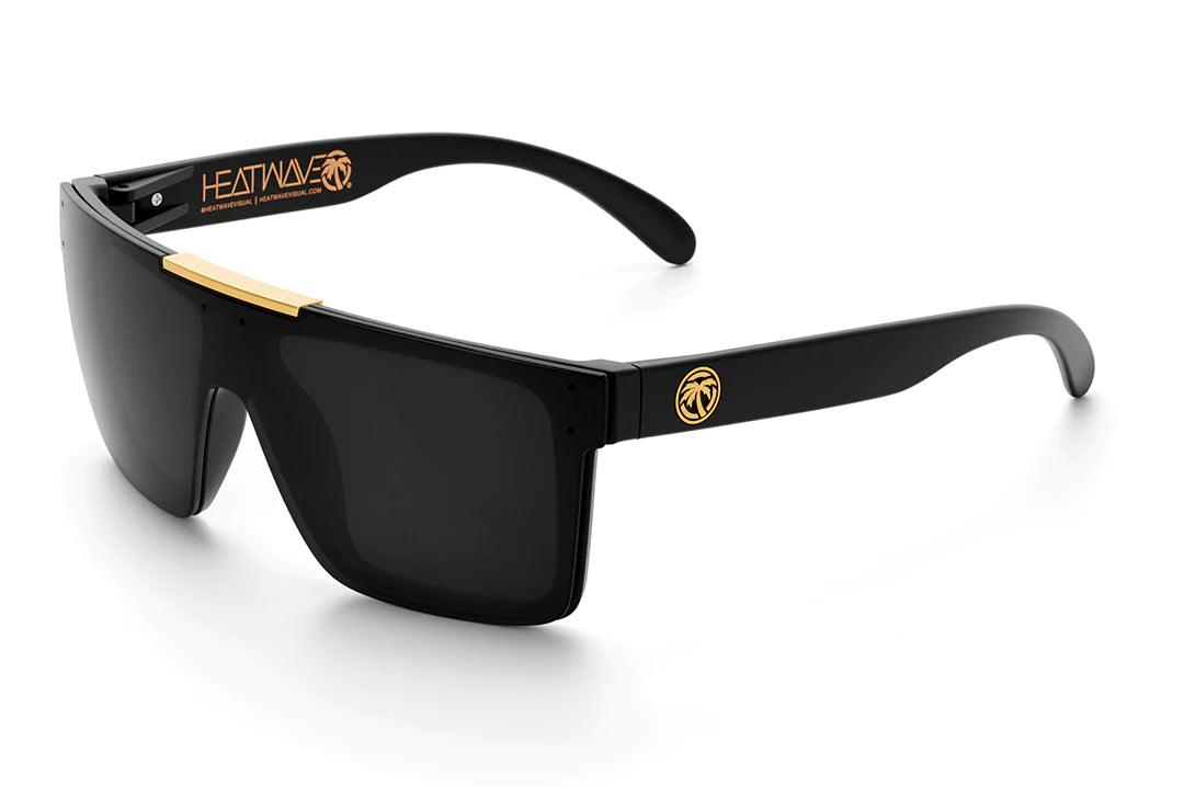 Quatro Sunglasses: Black/Gold -  Black Lens
