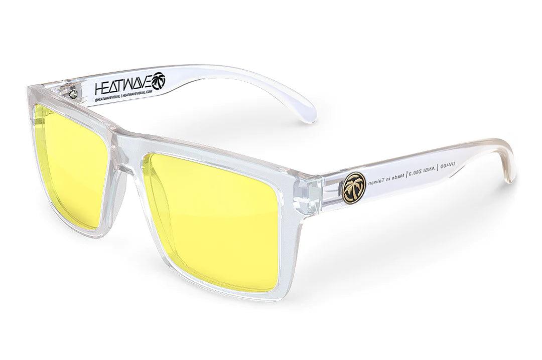 Vise Z87 Sunglasses: Vapor Clear Frame - Hi_Vis Yellow Z87 Lens