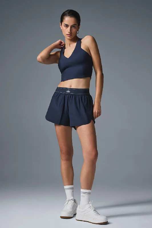 Elastic Waist Women Shorts for Easy Wear and ComfortMatch Point Short - Navy