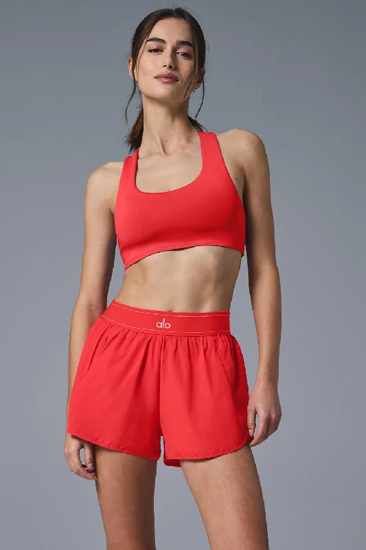Stretchable Women Shorts for Maximum MobilityMatch Point Short - Red Hot Summer