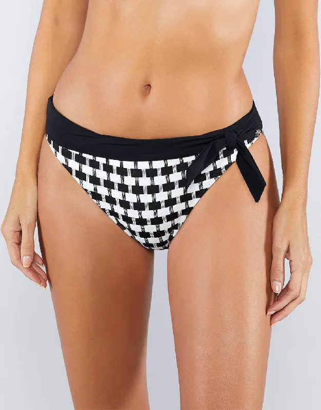 Audrey Bikini Pant - Black and White