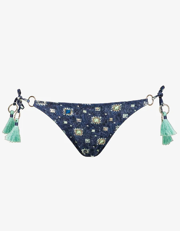 Denim Cues Ring Tie Bikini Pant