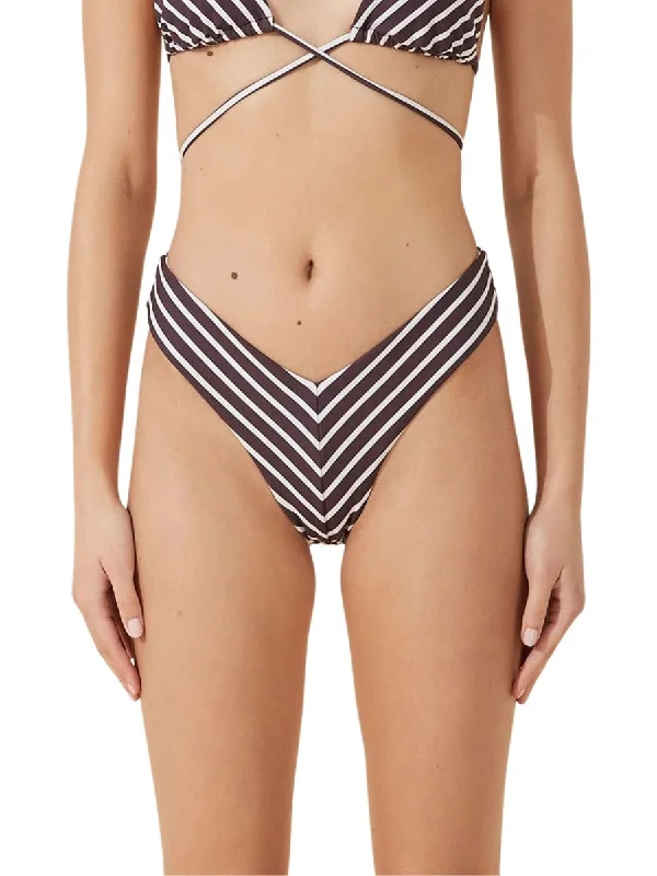 Plum Stripe V Cheeky Brief Plum Stripe